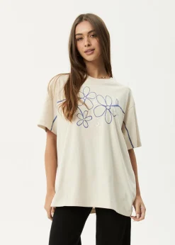 Tees & Shirts<Afends Tranquil  - Oversized Tee Moonbeam