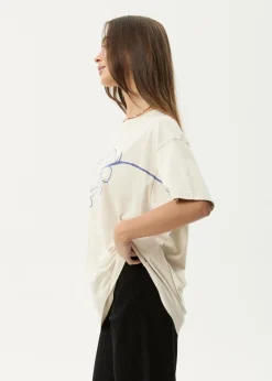 Tees & Shirts<Afends Tranquil  - Oversized Tee Moonbeam