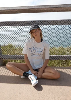 Tees & Shirts<Afends Tranquil  - Oversized Tee Moonbeam