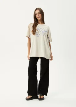 Tees & Shirts<Afends Tranquil  - Oversized Tee Moonbeam