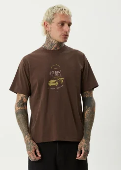T-Shirts<Afends Trayback  - Boxy Tee Coffee