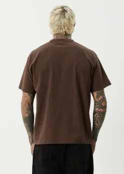 T-Shirts<Afends Trayback  - Boxy Tee Coffee