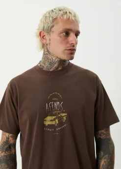 T-Shirts<Afends Trayback  - Boxy Tee Coffee