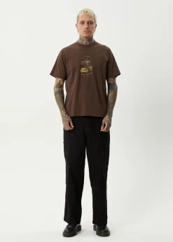 T-Shirts<Afends Trayback  - Boxy Tee Coffee