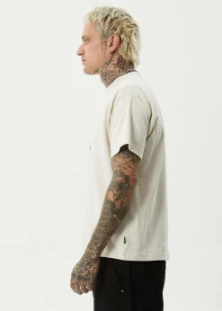 T-Shirts<Afends Trayback  - Boxy Tee Moonbeam