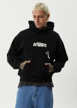Sweaters & Hoodies<Afends Tread  - Boxy Hoodie Black