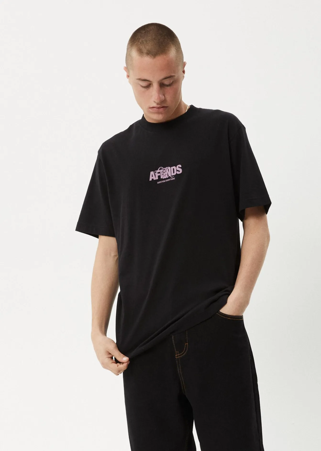 T-Shirts<Afends Tread - Retro Tee Black
