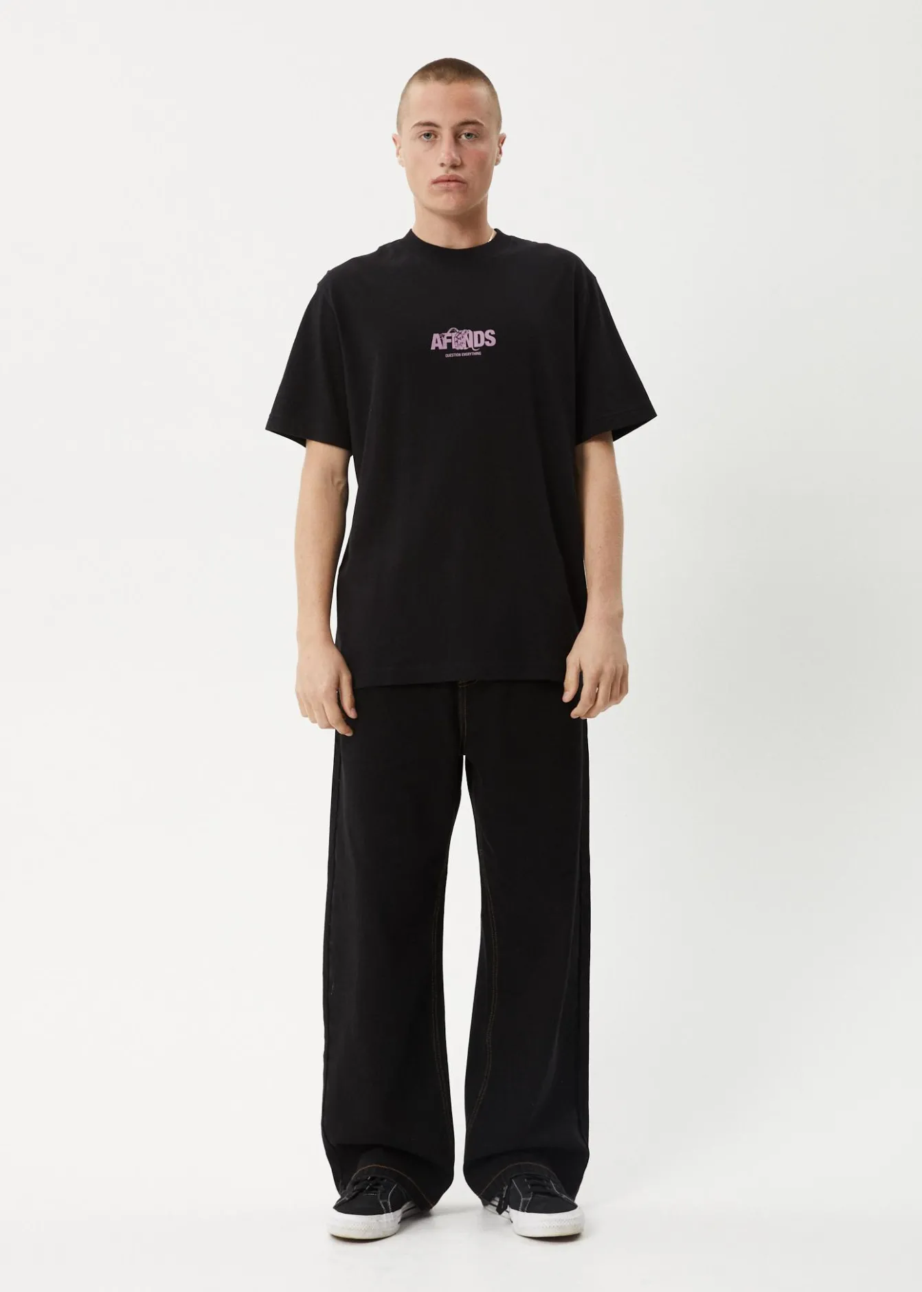 T-Shirts<Afends Tread - Retro Tee Black