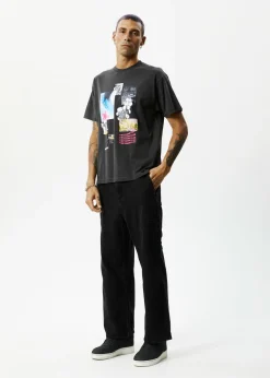 T-Shirts<Afends Under Pressure  - Graphic Boxy Tee Stone Black