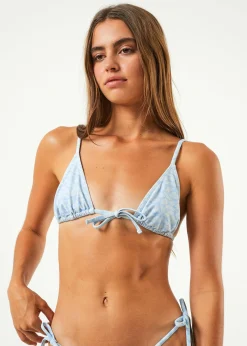 Swimwear<Afends Underworld  - Tie Bikini Top Powder Blue