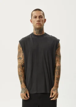 Sleeveless<Afends Vacation  - Sleeveless Tee Stone Black