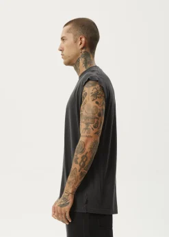 Sleeveless<Afends Vacation  - Sleeveless Tee Stone Black