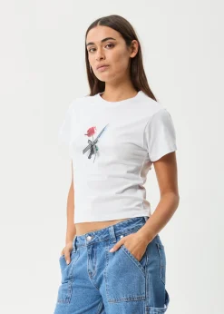Tees & Shirts<Afends Valentine  - Baby Tee White