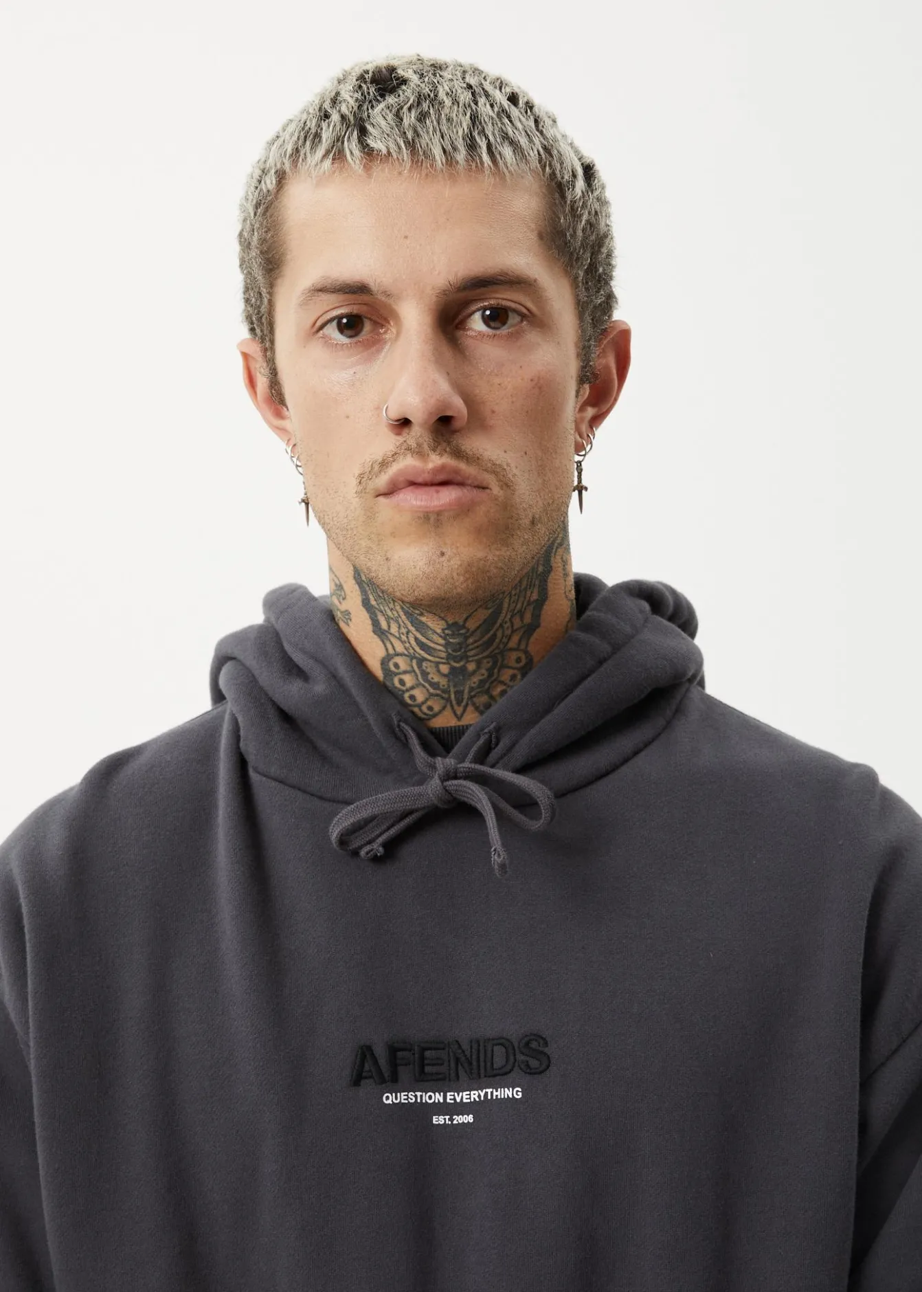Sweaters & Hoodies<Afends Vinyl - Hoodie Charcoal