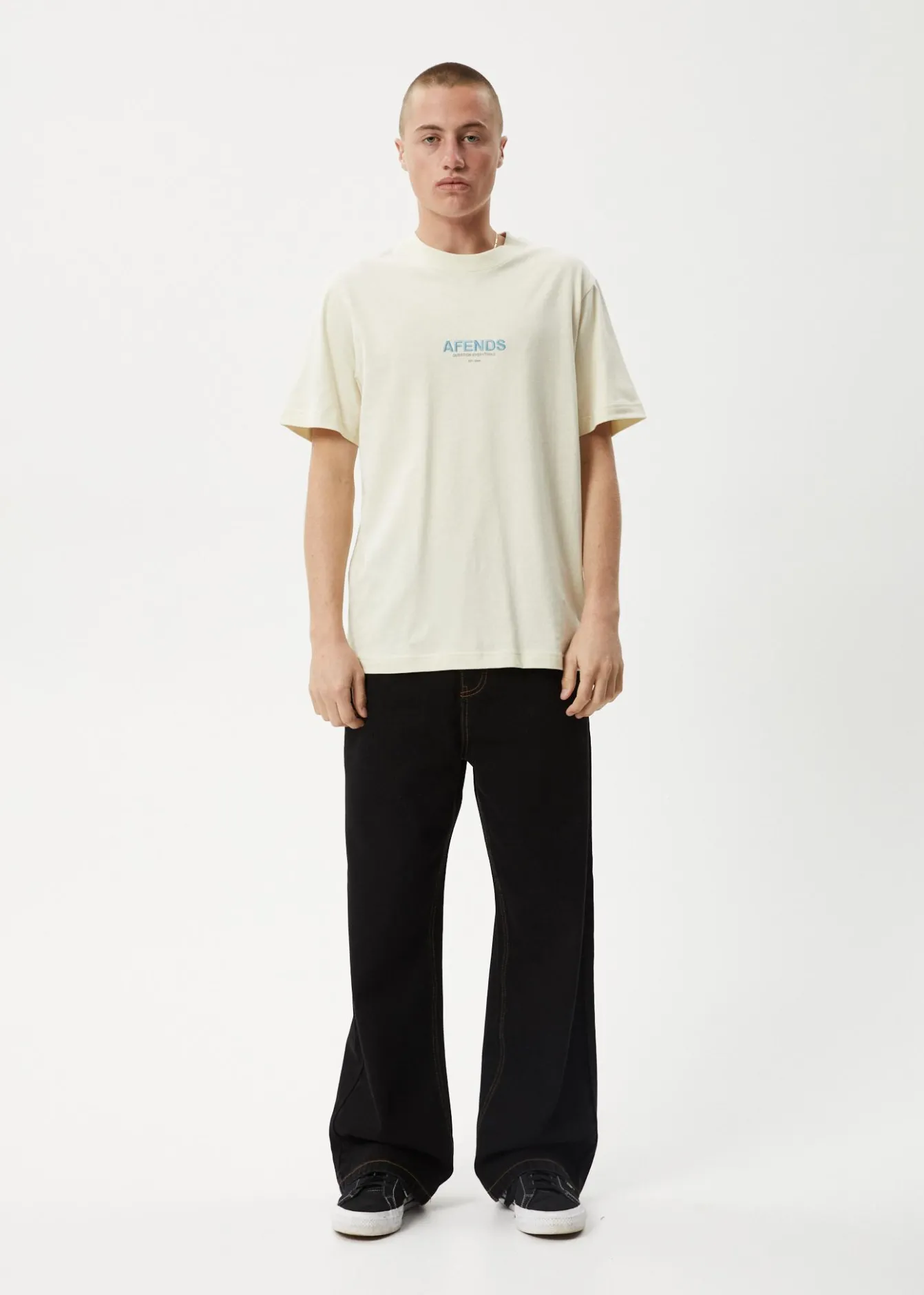T-Shirts<Afends Vinyl - Retro Tee Limestone