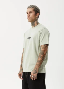 T-Shirts<Afends Vinyl  - Retro Tee Eucalyptus