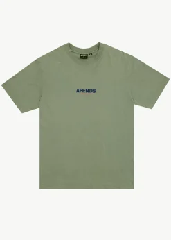 T-Shirts<Afends Vinyl  - Retro Tee Oil Green