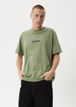 T-Shirts<Afends Vinyl  - Retro Tee Oil Green