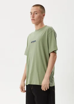 T-Shirts<Afends Vinyl  - Retro Tee Oil Green