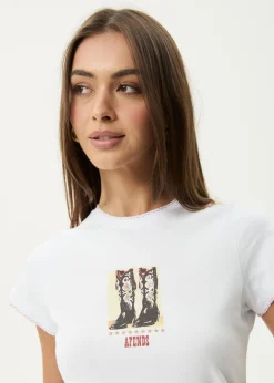 Tees & Shirts<Afends Walking - Baby Tee White
