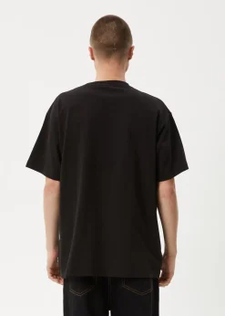 T-Shirts<Afends Wall Flower  - Boxy Tee Black