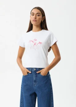 Tees & Shirts<Afends Warrior  - Baby Tee White