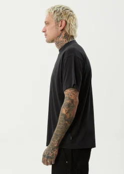 T-Shirts<Afends Waves  - Boxy Tee Black