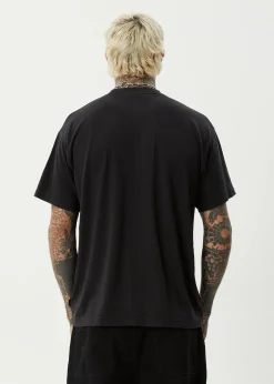 T-Shirts<Afends Waves  - Boxy Tee Black