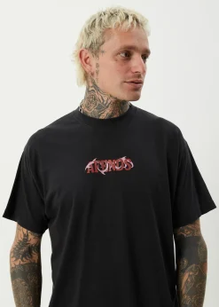T-Shirts<Afends Waves  - Boxy Tee Black