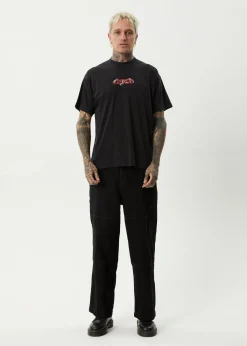T-Shirts<Afends Waves  - Boxy Tee Black