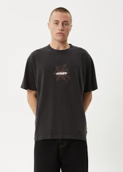 T-Shirts<Afends Webhead - Boxy Tee Stone Black