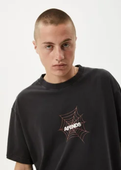 T-Shirts<Afends Webhead - Boxy Tee Stone Black