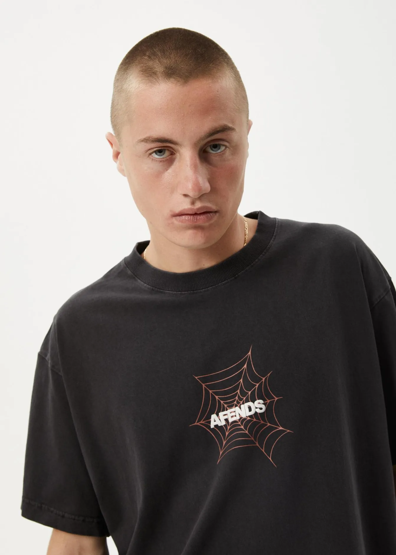 T-Shirts<Afends Webhead - Boxy Tee Stone Black