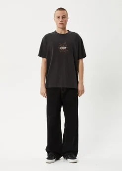 T-Shirts<Afends Webhead - Boxy Tee Stone Black