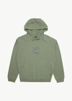 Sweaters & Hoodies<Afends Webhead  - Hoodie Oil Green