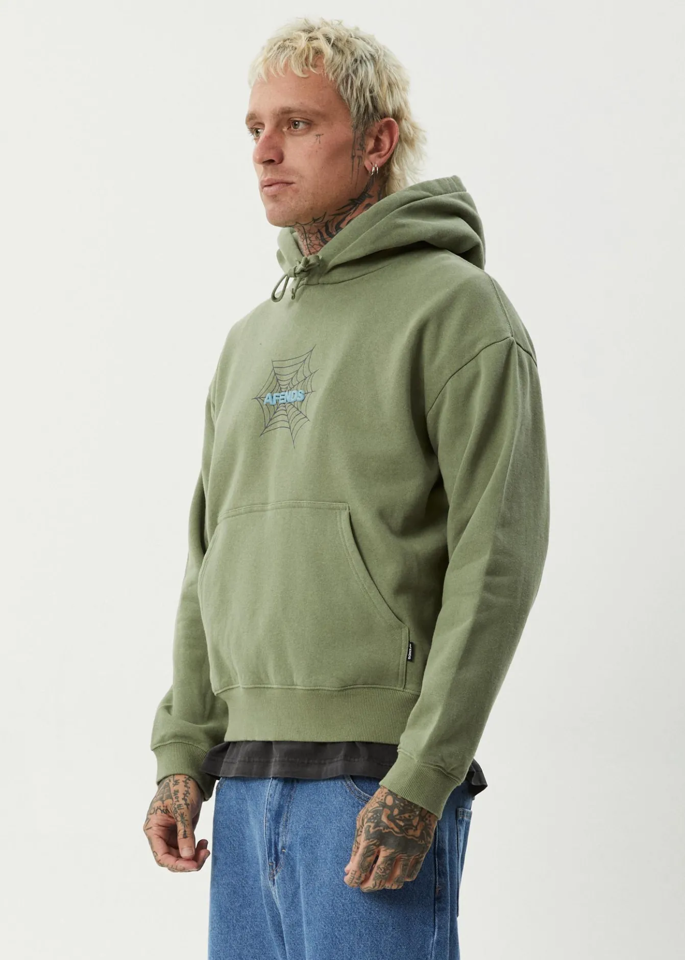 Sweaters & Hoodies<Afends Webhead - Hoodie Oil Green