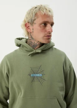 Sweaters & Hoodies<Afends Webhead - Hoodie Oil Green