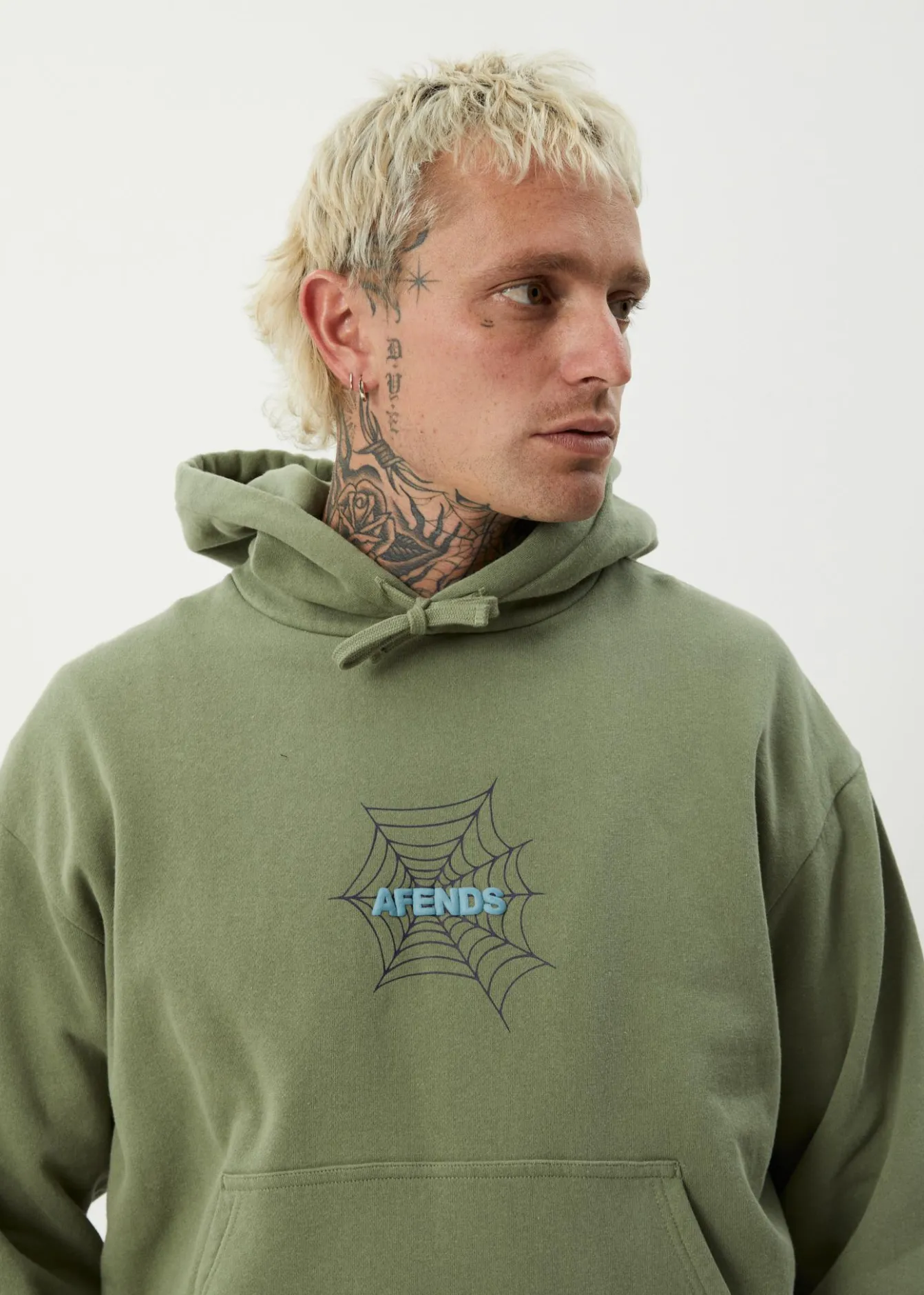 Sweaters & Hoodies<Afends Webhead - Hoodie Oil Green