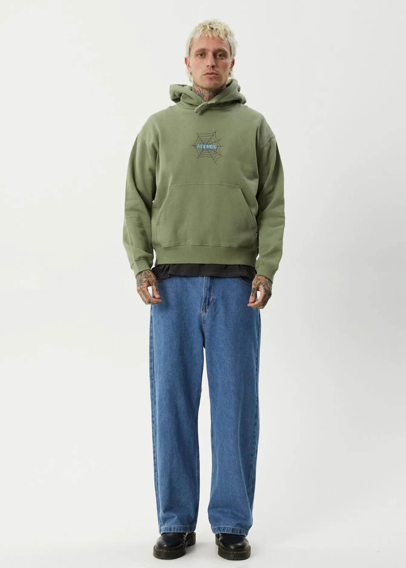 Sweaters & Hoodies<Afends Webhead - Hoodie Oil Green