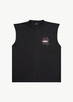 Sleeveless<Afends Webhead  - Sleeveless Tee Stone Black