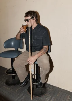 Pants<Afends Welcome Back  - Corduroy Baggy Pant Fossil