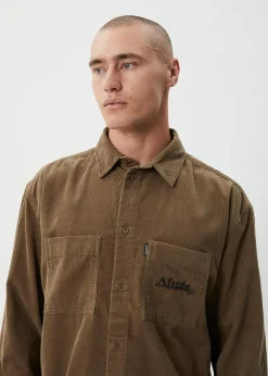 Long Sleeve|Shirts<Afends Welcome Back  - Long Sleeve Shirt Fossil