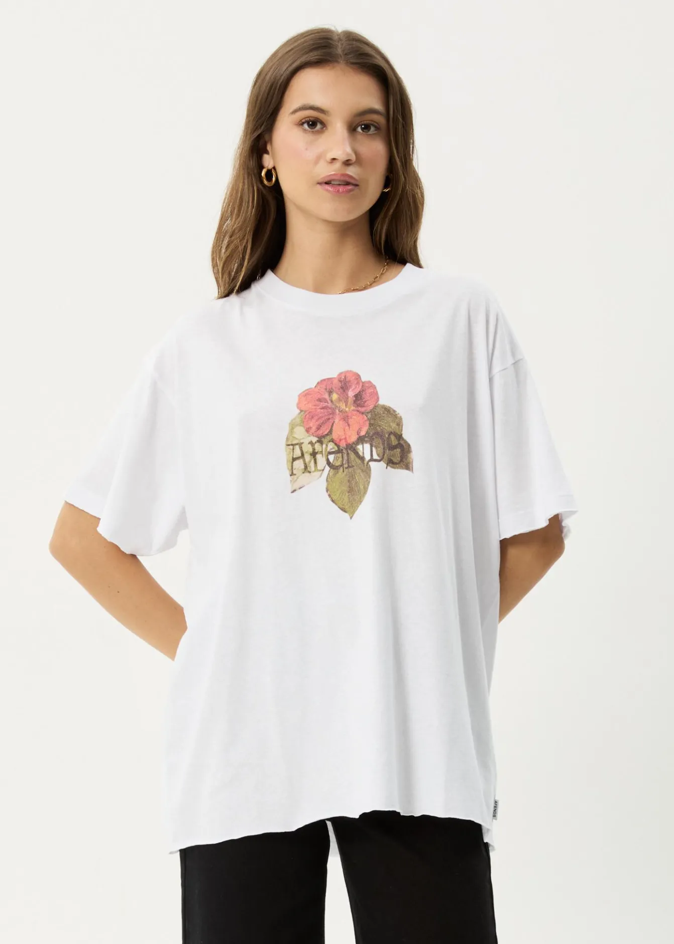 Tees & Shirts<Afends Wildflower - Oversized Tee White
