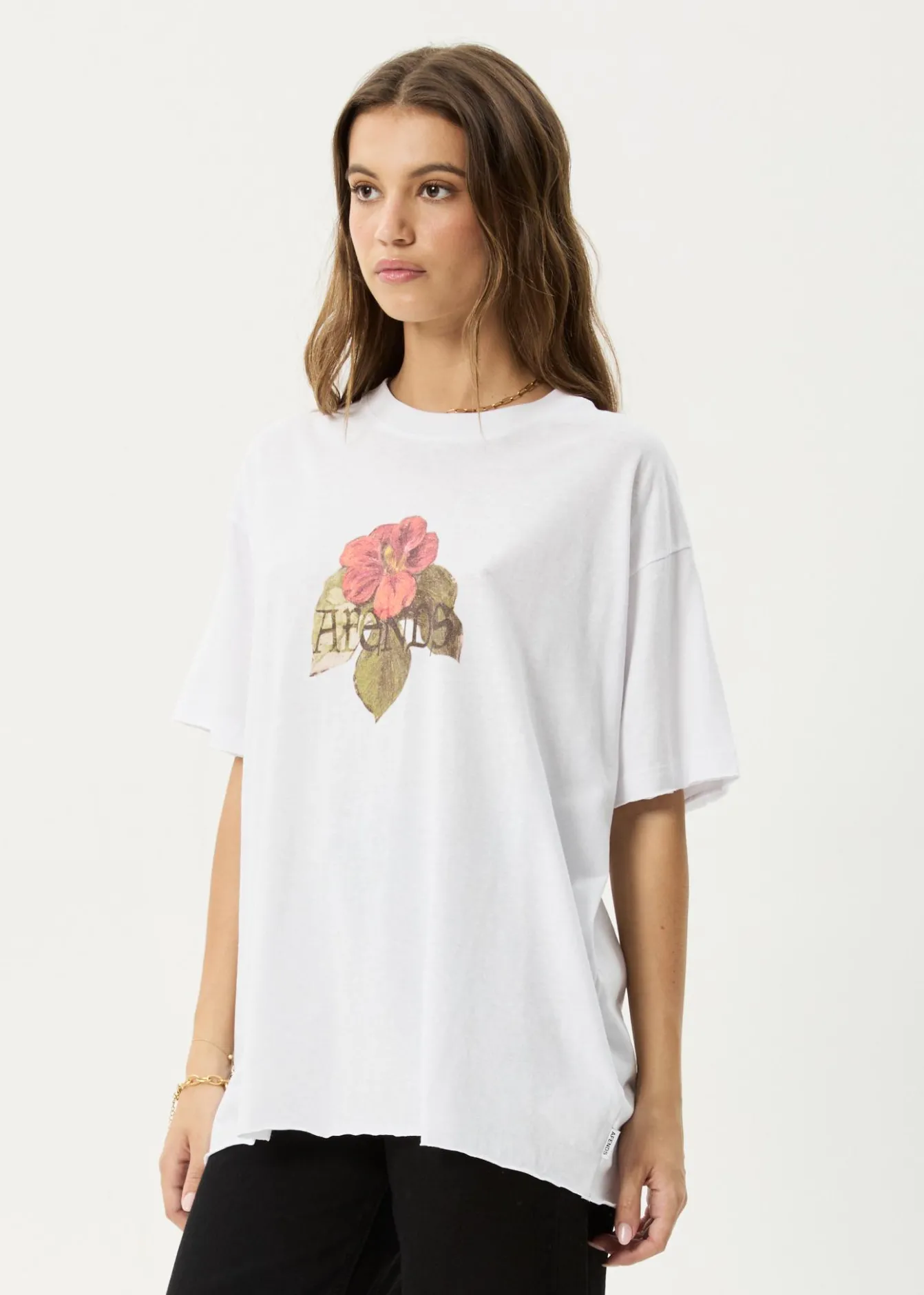 Tees & Shirts<Afends Wildflower - Oversized Tee White