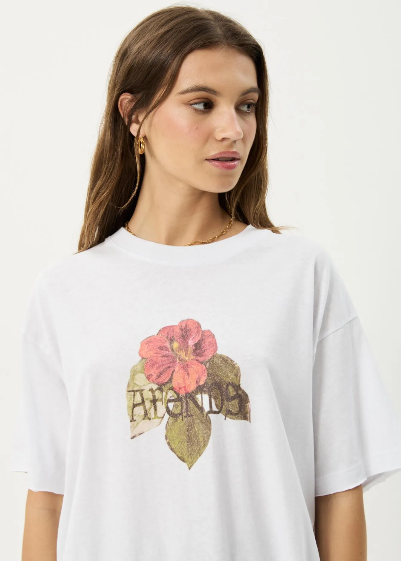 Tees & Shirts<Afends Wildflower - Oversized Tee White