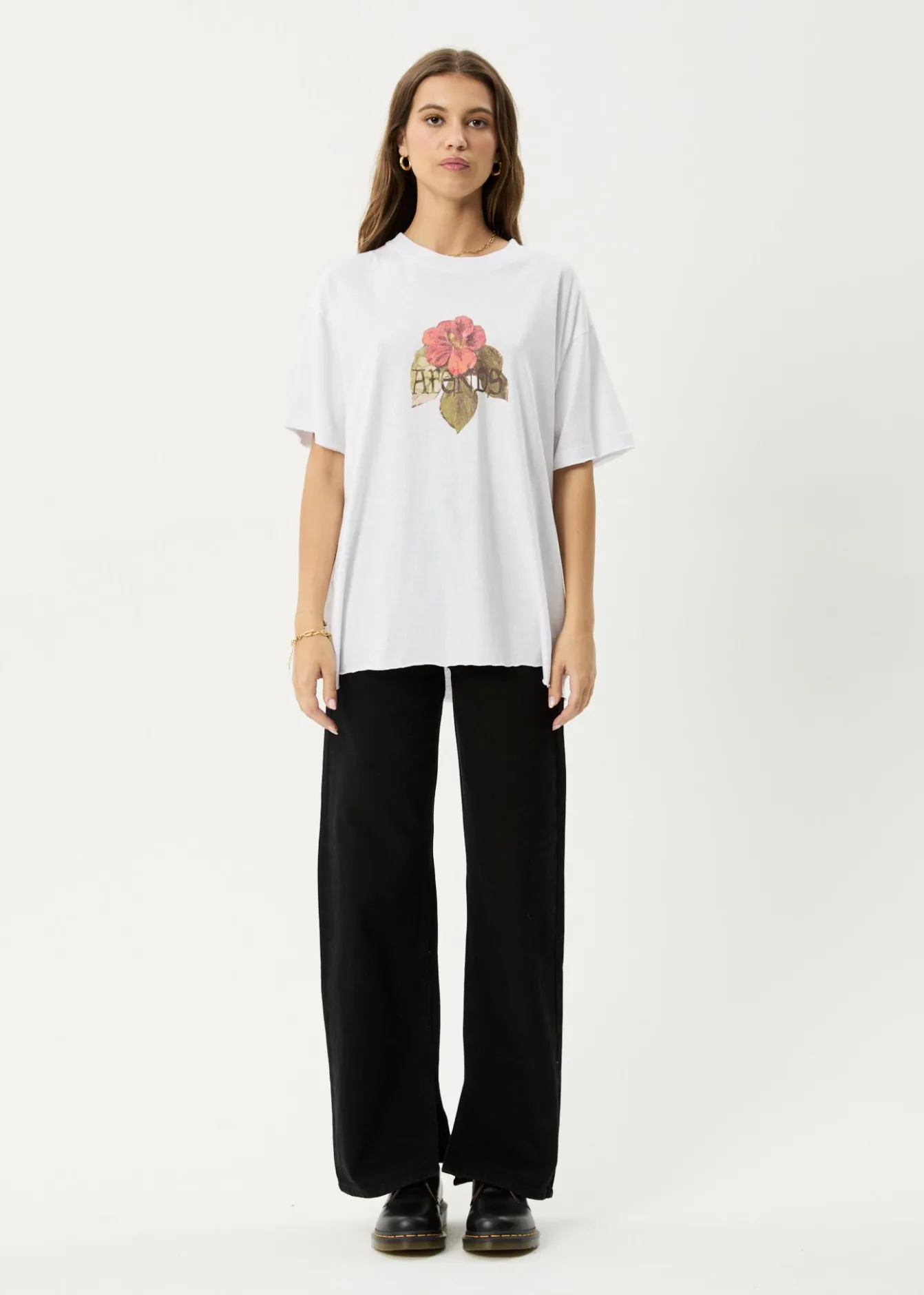 Tees & Shirts<Afends Wildflower - Oversized Tee White
