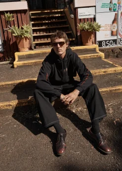 Sweaters & Hoodies<Afends Wired  - Boxy Hoodie Black
