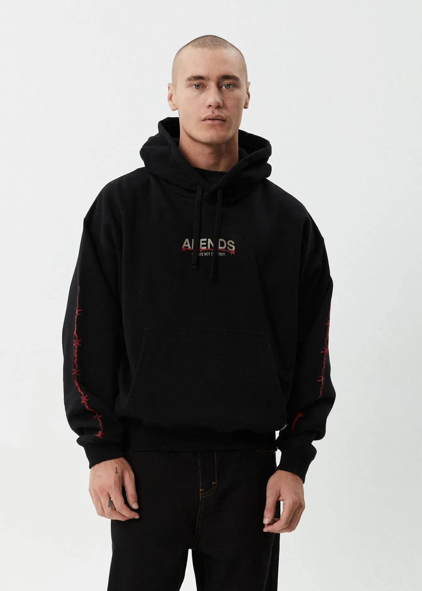 Sweaters & Hoodies<Afends Wired - Boxy Hoodie Black