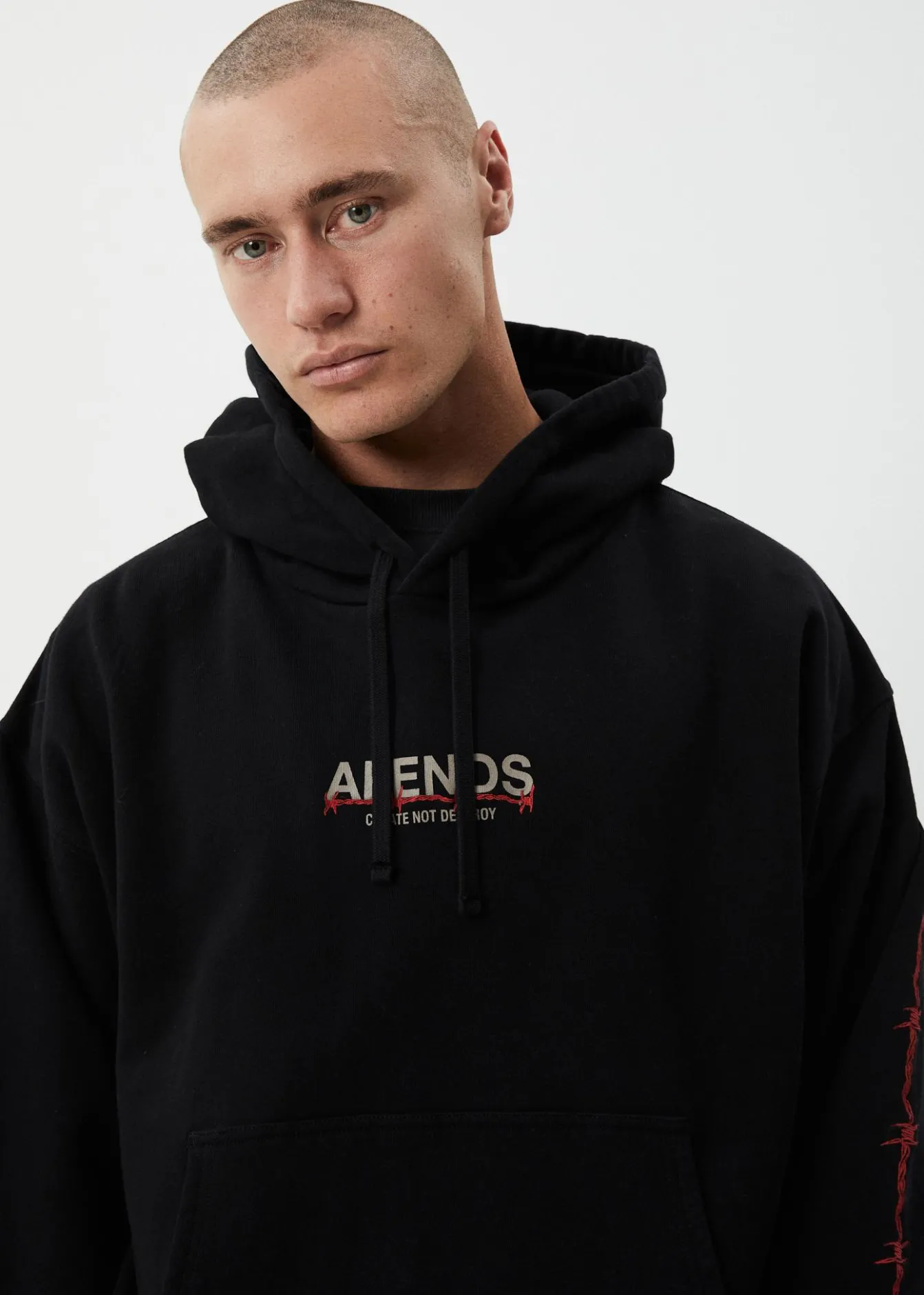 Sweaters & Hoodies<Afends Wired - Boxy Hoodie Black