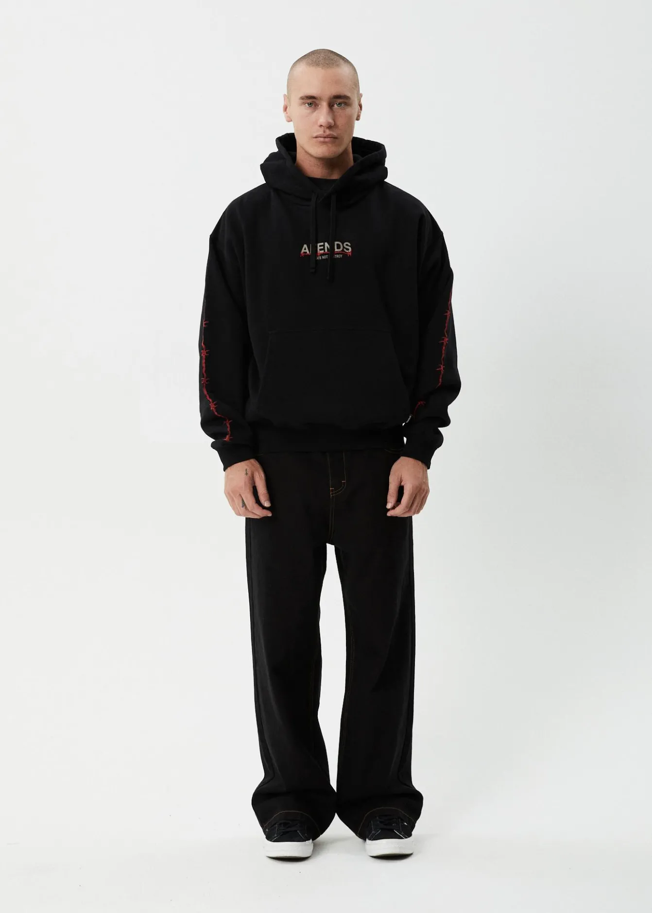 Sweaters & Hoodies<Afends Wired - Boxy Hoodie Black